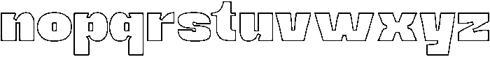 Uneko Bold Outline otf (700) Font LOWERCASE