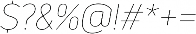 Uni Neue Thin Italic otf (100) Font OTHER CHARS