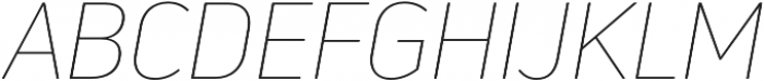 Uni Neue Thin Italic otf (100) Font UPPERCASE