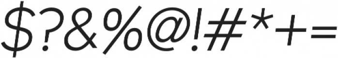 Uni Sans Book Italic otf (400) Font OTHER CHARS