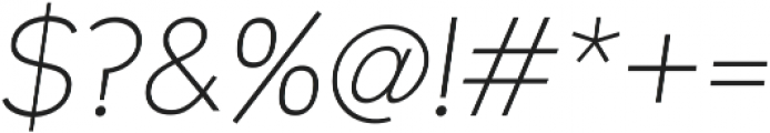 Uni Sans Light Italic ttf (300) Font OTHER CHARS