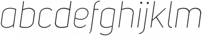 Uni Sans Thin Italic otf (100) Font LOWERCASE