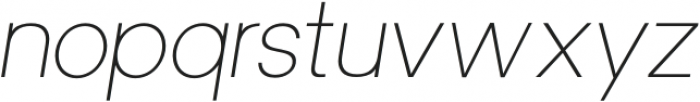 Univa Nova Thin Italic otf (100) Font LOWERCASE