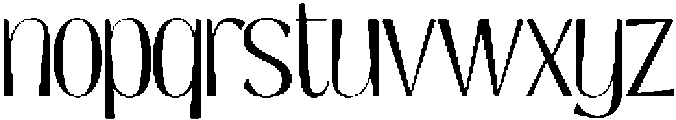 Univars Regular otf (400) Font LOWERCASE