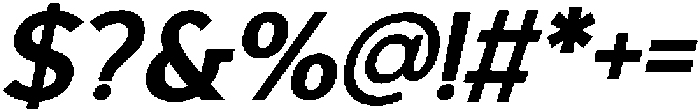 Universal Bold Italic otf (700) Font OTHER CHARS