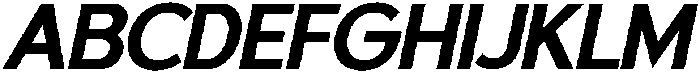 Universal Bold Italic otf (700) Font UPPERCASE