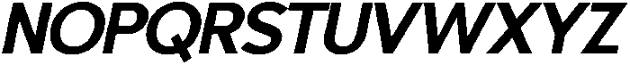 Universal Bold Italic otf (700) Font UPPERCASE