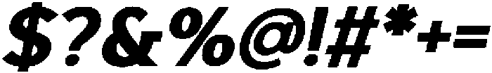 Universal ExtraBold Italic otf (700) Font OTHER CHARS