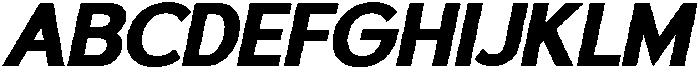 Universal ExtraBold Italic otf (700) Font UPPERCASE
