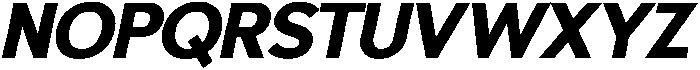 Universal ExtraBold Italic otf (700) Font UPPERCASE