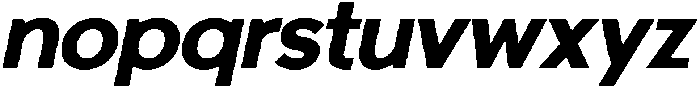Universal ExtraBold Italic otf (700) Font LOWERCASE