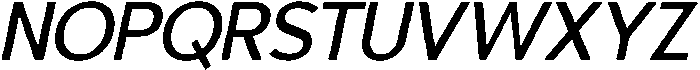 Universal Medium Italic otf (500) Font UPPERCASE