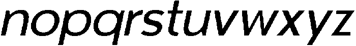 Universal Medium Italic otf (500) Font LOWERCASE