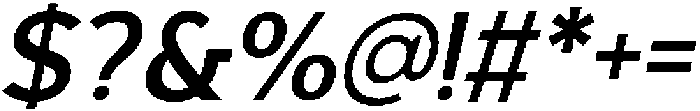 Universal SemiBold Italic otf (600) Font OTHER CHARS