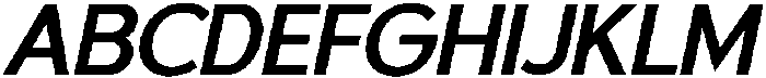 Universal SemiBold Italic otf (600) Font UPPERCASE