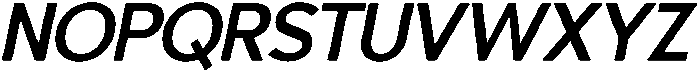 Universal SemiBold Italic otf (600) Font UPPERCASE