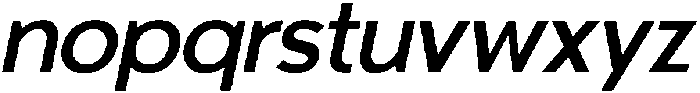 Universal SemiBold Italic otf (600) Font LOWERCASE