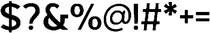 Universal SemiBold otf (600) Font OTHER CHARS