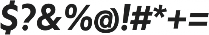 Univerza Sans Bold Italic otf (700) Font OTHER CHARS