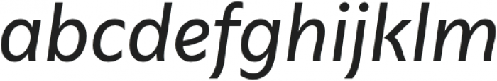 Univerza Sans Regular Italic otf (400) Font LOWERCASE