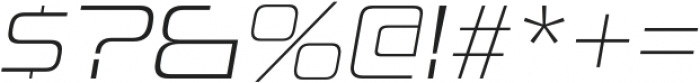 Uniwars ExtraLight Italic otf (200) Font OTHER CHARS