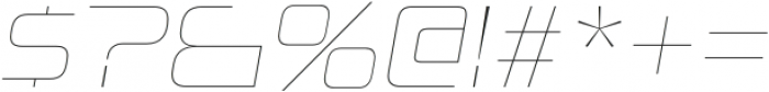 Uniwars UltraLight Italic otf (300) Font OTHER CHARS