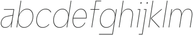 Unytour Display Condensed Thin Italic otf (100) Font LOWERCASE