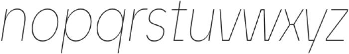 Unytour Display Condensed Thin Italic otf (100) Font LOWERCASE