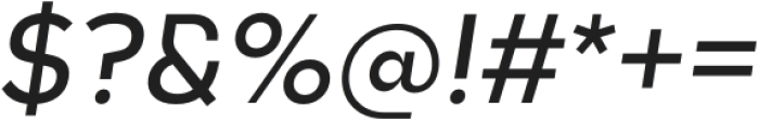 Unytour Display Medium Italic otf (500) Font OTHER CHARS