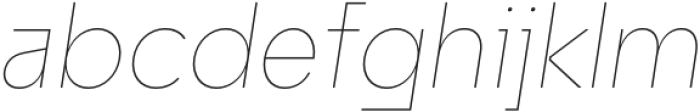 Unytour Display Narrow Thin Italic otf (100) Font LOWERCASE