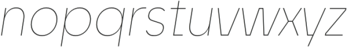 Unytour Display Narrow Thin Italic otf (100) Font LOWERCASE