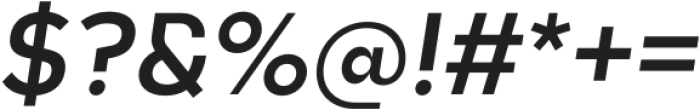 Unytour Display Semi Bold Italic otf (600) Font OTHER CHARS