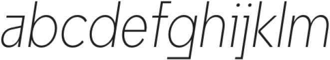 Unytour Extra Light Condensed Italic otf (200) Font LOWERCASE