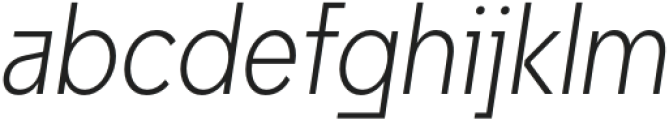 Unytour Light Condensed Italic otf (300) Font LOWERCASE