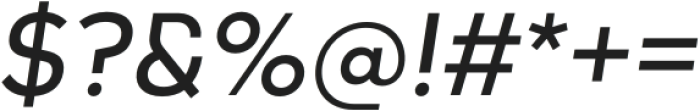 Unytour Medium Italic otf (500) Font OTHER CHARS