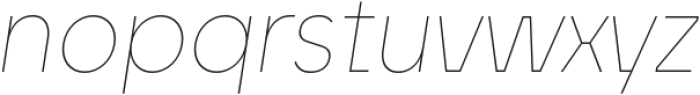 Unytour Pro Narrow Thin Italic otf (100) Font LOWERCASE