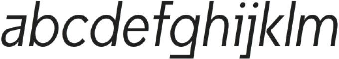 Unytour Regular Condensed Italic otf (400) Font LOWERCASE