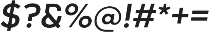 Unytour Semi Bold Italic otf (600) Font OTHER CHARS
