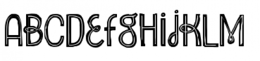 Undersong Inline Font LOWERCASE