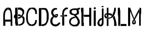 Undersong Stencil Font LOWERCASE