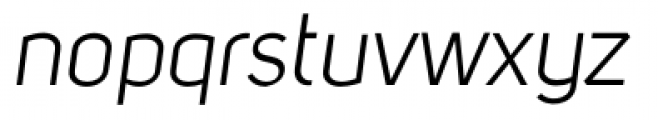Uni Sans Book Italic Font LOWERCASE