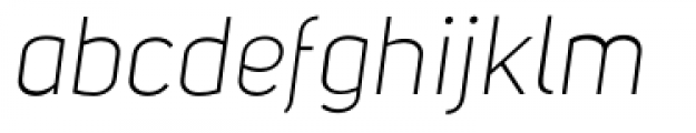 Uni Sans Light Italic Font LOWERCASE