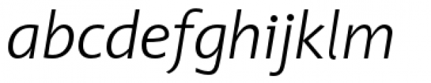 Unita Light Italic Font LOWERCASE