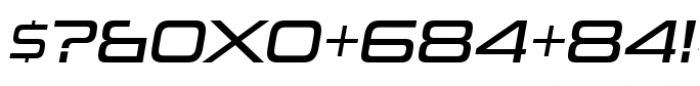 Uniwars Regular Italic Font OTHER CHARS