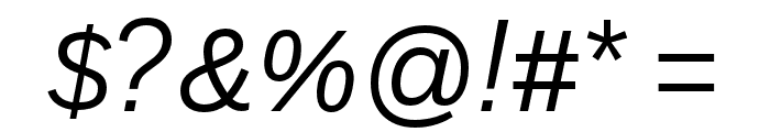 UnBPro-RegularItalic Font OTHER CHARS