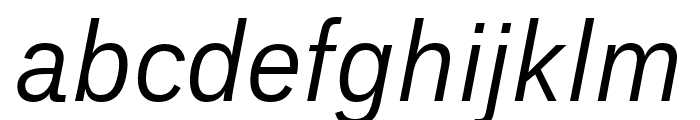UnBPro-RegularItalic Font LOWERCASE