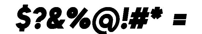 Unageo Black Italic Font OTHER CHARS