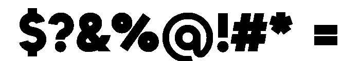Unageo Black Font OTHER CHARS