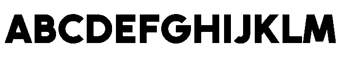 Unageo Black Font UPPERCASE
