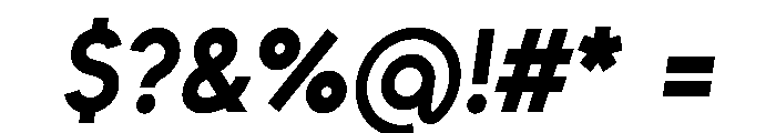 Unageo Bold Italic Font OTHER CHARS